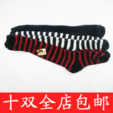 女袜P057 女式长筒袜子加厚加绒居家 出口日本外贸原单尾单