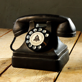 欧式复古做旧老式电话机摆件咖啡馆店铺餐厅橱窗陈列酒吧装饰模型