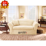 美式双人沙发 现代简约绒布沙发 简易装修风格时尚软包2人沙发