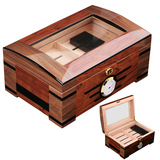雪茄盒子 保湿箱透明进口雪松木双层大容量  保湿柜便携式雪茄盒