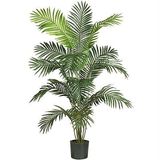 美国代购 仿真植物盆景假花装饰植物盆景 自然简单大型棕榈树盆栽
