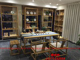 新中式实木茶桌 茶台 茶桌椅组合 茶室茶桌 老榆木免漆禅意家具