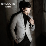 Brloote/巴鲁特男士羊毛休闲西服 男修身单西小西装便西 秋装外套