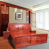 红木床 刺猬紫檀正品非洲花梨大床 1.8米双人床古典中式实木婚床