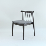 温莎椅北欧实木餐椅家用靠背椅咖啡厅布艺餐椅宜家休闲椅子书桌椅