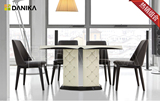 Danika意大利现代简约餐椅大理石餐台韩式椅子高档酒店咖啡厅椅子