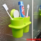 超强力吸盘情侣牙刷架杯架漱口杯牙膏收纳壁挂套装卫生间创意洗漱