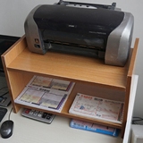 简易双层打印机置物架办公桌桌面文件收纳架微波炉架调料架小书架