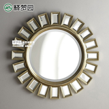 玄关镜 时尚欧式立体墙面挂镜浴室镜子卫浴镜梳妆镜 装饰镜 0951