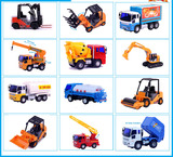 工程车套装儿童玩具车小车挖掘机汽车挖机惯性洒水车消防车挖土机