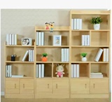实木书柜带门儿童书柜书架宜家简易自由组合储物置物柜子特价