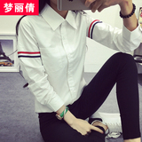 2016春秋装青少年休闲韩版长袖衬衫少女新款上衣初中高中学生衬衫