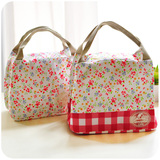 日本可爱便当包饭盒袋子简约加厚手提保温袋大号小学生带饭餐盒包