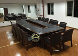 办公家具简约油漆开会桌 实木贴皮会议桌台洽谈桌 培训会议室桌椅