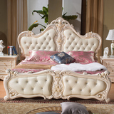 慕品轩欧式大床 法式真皮实木床1.8米公主床双人床卧室婚床
