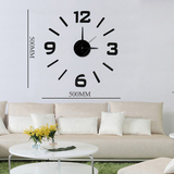 宇舵大时钟墙贴装饰时尚艺术静意石英钟表客厅创意个性DIY挂钟