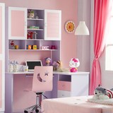 时尚儿童房书桌带书架组合1.2米/1米转角电脑桌书柜书台写字桌