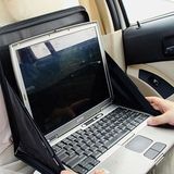 牛津布 车载折叠笔记本汽车用电脑架 车载电脑桌支架 椅背杂物袋