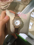美国代购 kate spade 小花朵 小钻 向日葵 玫瑰金 皮表带 手表