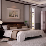 双叶家具实木床现代中式全实木卧房床水曲柳床组合