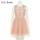 正品代购2016新款Lily Brown 蕾丝玻璃纱礼服连衣裙xb LWFO162051
