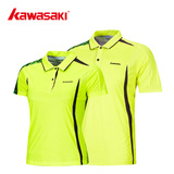 2016春夏川崎/Kawasaki羽毛球服装男女款短袖t恤运动衣服球衣速干
