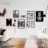 样板房装饰画创意北欧黑白挂画现代简约壁画客厅卧室餐厅抽象组合