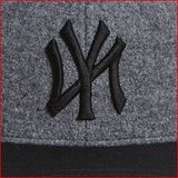 【韩国正品代购】MLB洋基队棒球帽男女时百搭拼秋冬款拼色灰黑