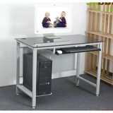 rq1米电脑桌办公桌 钢化玻璃电脑桌培训桌 网吧桌简易桌一体机