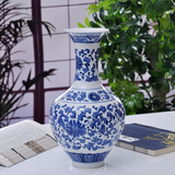 景德镇陶瓷器 现代时尚青花瓷花瓶装饰品摆设 工艺家饰客厅摆件