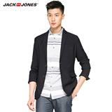 JackJones杰克琼斯男装夏修身薄款纯色休闲西装外套E|216208005