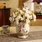 欧式古典彩绘陶瓷花瓶 美式家居摆设装饰品 玄关 五斗柜摆设