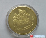 【中国硬币】2014年马年纪念币,十二生肖贺岁.1元卷拆马.12生肖