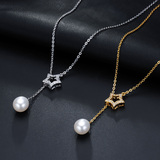 星语星愿 韩版 正品天然淡水珍珠吊坠S925纯银天然珍珠珍珠项链