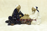大号姜太公钓鱼渔翁鱼缸水族箱水草缸造景装饰陶瓷工艺品老头