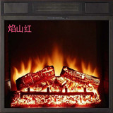 定做嵌入式电壁炉取暖器3D仿真实木碳火焰暖风机装饰柜壁炉芯木柴