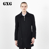 GXG[包邮]男装男士时尚休闲外套黑色长款大衣#34126025
