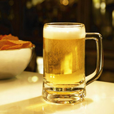 泰国进口Ocean超大号透明玻璃啤酒杯加厚创意扎啤杯子 家用带把
