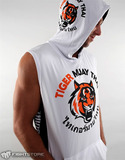 Tiger Muay Thai泰国老虎拳击UFC搏击MMA运动连帽衫 无袖白色
