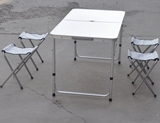 户外烧烤折叠桌椅简易小桌便携式野餐桌广告宣传摆摊长方桌凳组合