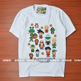 2016夏季新款七龙珠家族大集合 小猿猴合作款情侣纯棉短袖男女T恤