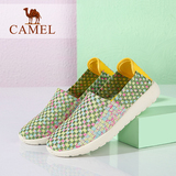 Camel/骆驼女鞋 2016夏季新款 轻便透气单鞋休闲平底鞋拼色单鞋