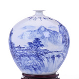景德镇陶瓷花瓶手绘居家饰品摆件落地瓷器装饰品台面陶瓷花瓶特价