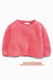 【现货】英国代购NEXT童装 女宝宝红色珊瑚针织开衫/毛衣 薄外套