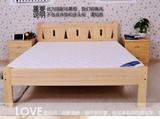 实木床 双人床1.5,1.8床松木床单人床1..35米家具韩式床田园床