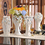 欧式白色花瓶陶瓷插花花插花器客厅房间桌面摆件创意家居客装饰品