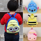 韩版可爱小宝宝婴儿童背包幼儿童书包1-3岁男女童小黄人双肩包包