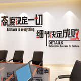 创意办公室公司书房企业文化会议室墙壁装饰励志亚克力3d立体墙贴