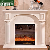 新款1.2米/1.5米实木壁炉架 装饰炉柜 实木雕花壁炉 欧美式壁炉芯