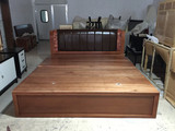 新中式卧室实木结婚床1.5米单人1.8米双人大床酒店全实木床架婚床